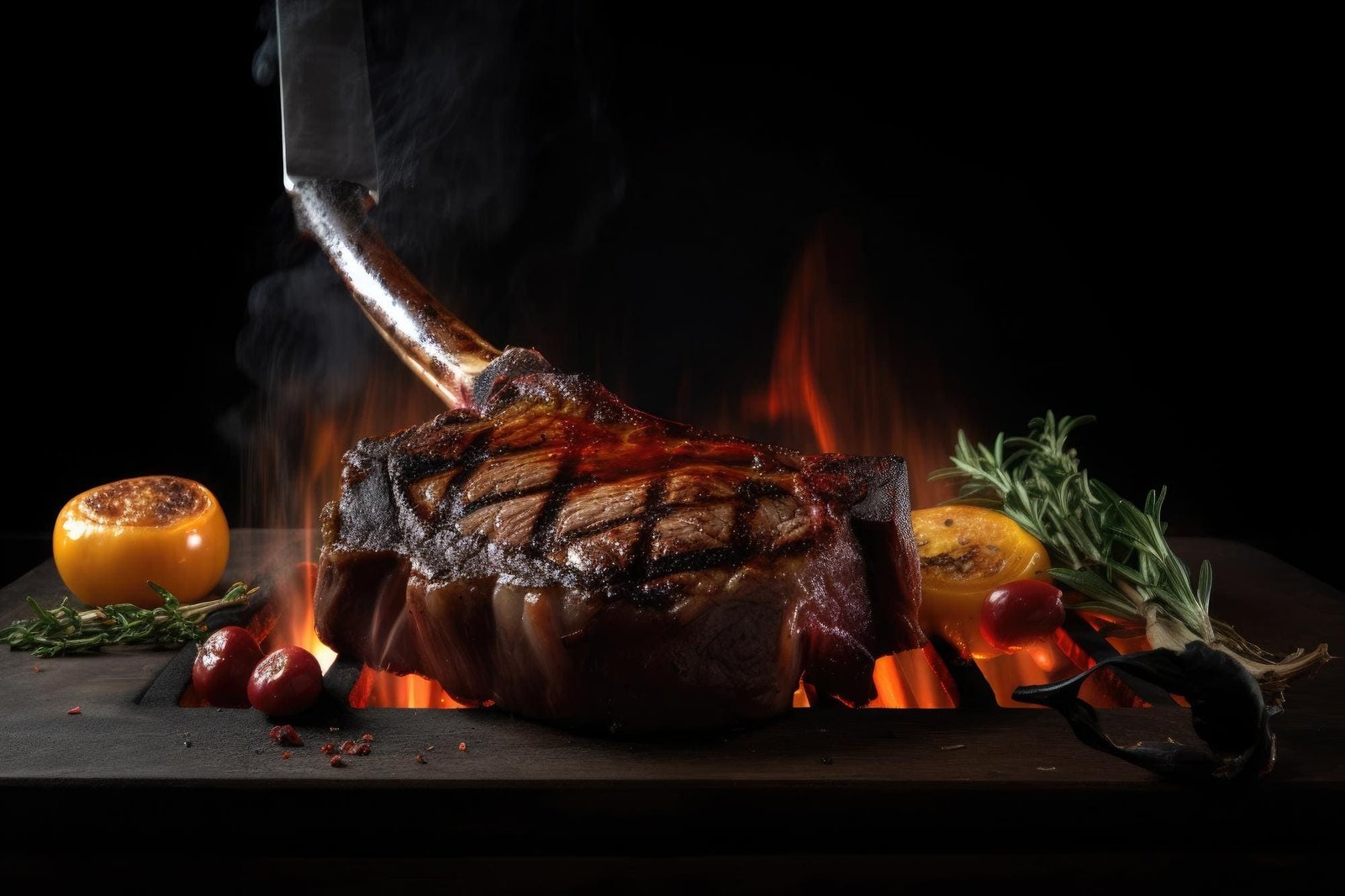 Artfully plated scallop dish with fresh herbs